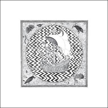 A drawing of a ship in a circle
Description automatically generated