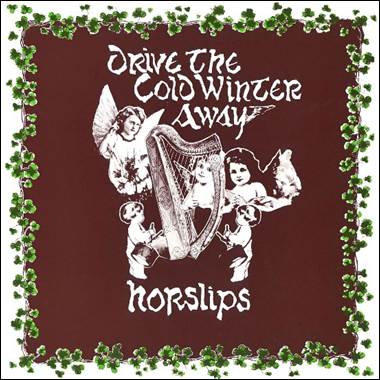 A brown square with angels and a harp
Description automatically generated