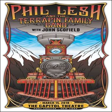 A poster with a train on it
Description automatically generated