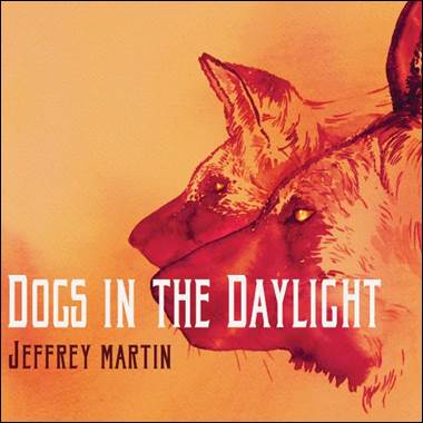 A painting of dogs with white text
Description automatically generated