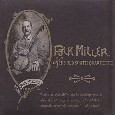 A person with a banjo in a frame
Description automatically generated