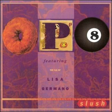 A purple cover with a donut and a ball

Description automatically generated