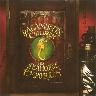 A wooden cabinet with a seahorse logo
Description automatically generated