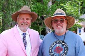 A couple of men wearing hats

AI-generated content may be incorrect.